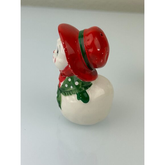 Lefton Vintage Snowman Salt & Pepper Shakers Christmas Holiday Decor Korea READ - Picture 6 of 16